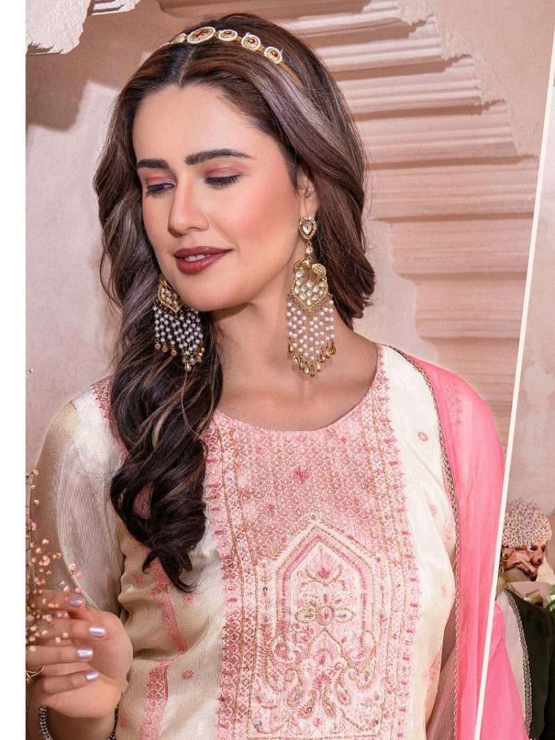 Elegant Traditional Soft Pink Sharara Suit
