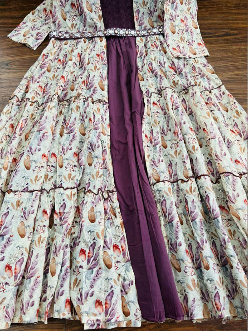 Elegant Casual Festive Cream Multicolor Cotton Suit