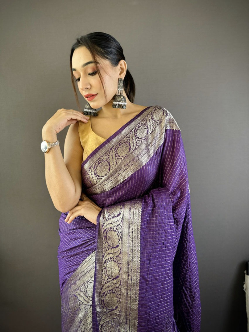 Elegant Pure Nylon Viscose Saree