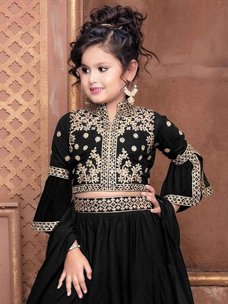 Authentic Kids Faux Georgette Lehanga Suit
