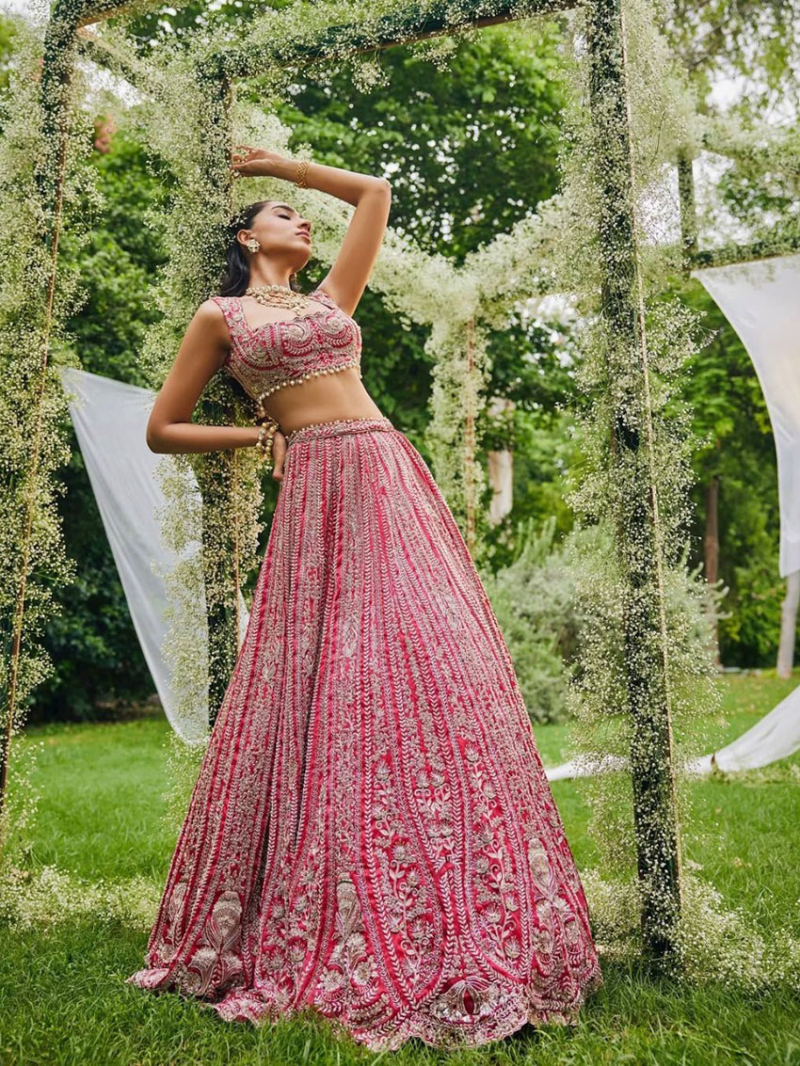 Bridal Wear Faux Georgette Lehanga Choli