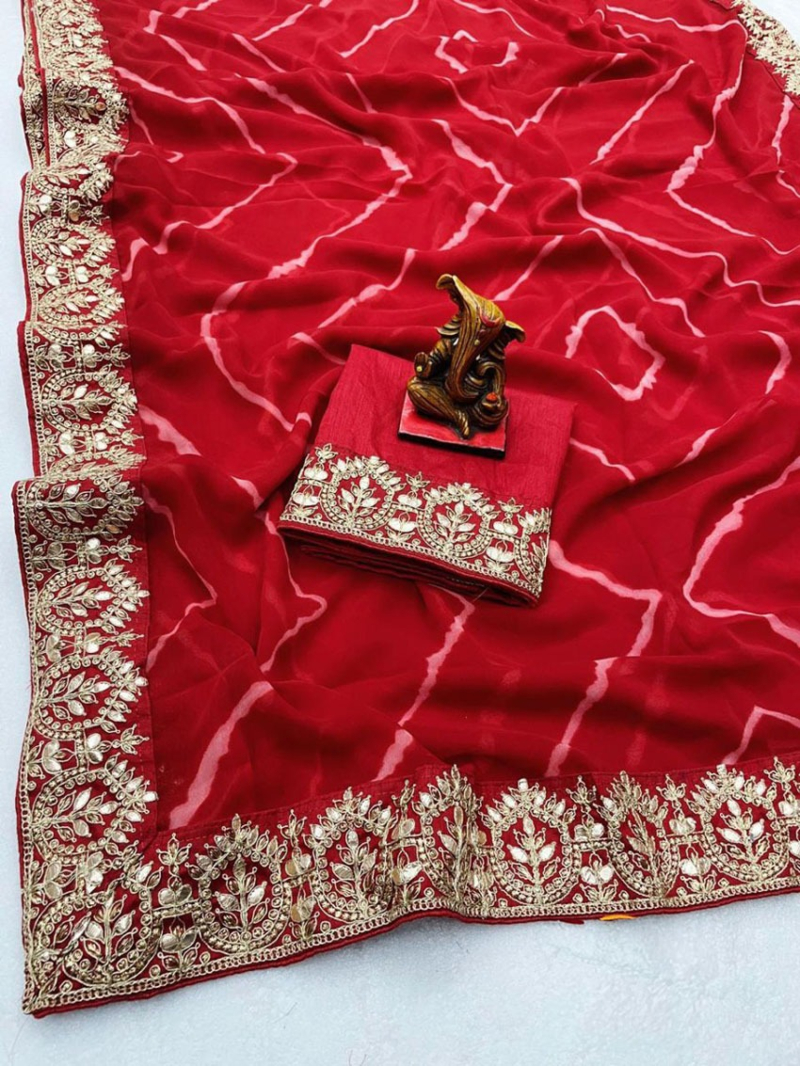 Beautiful Georgette Lehariya Saree