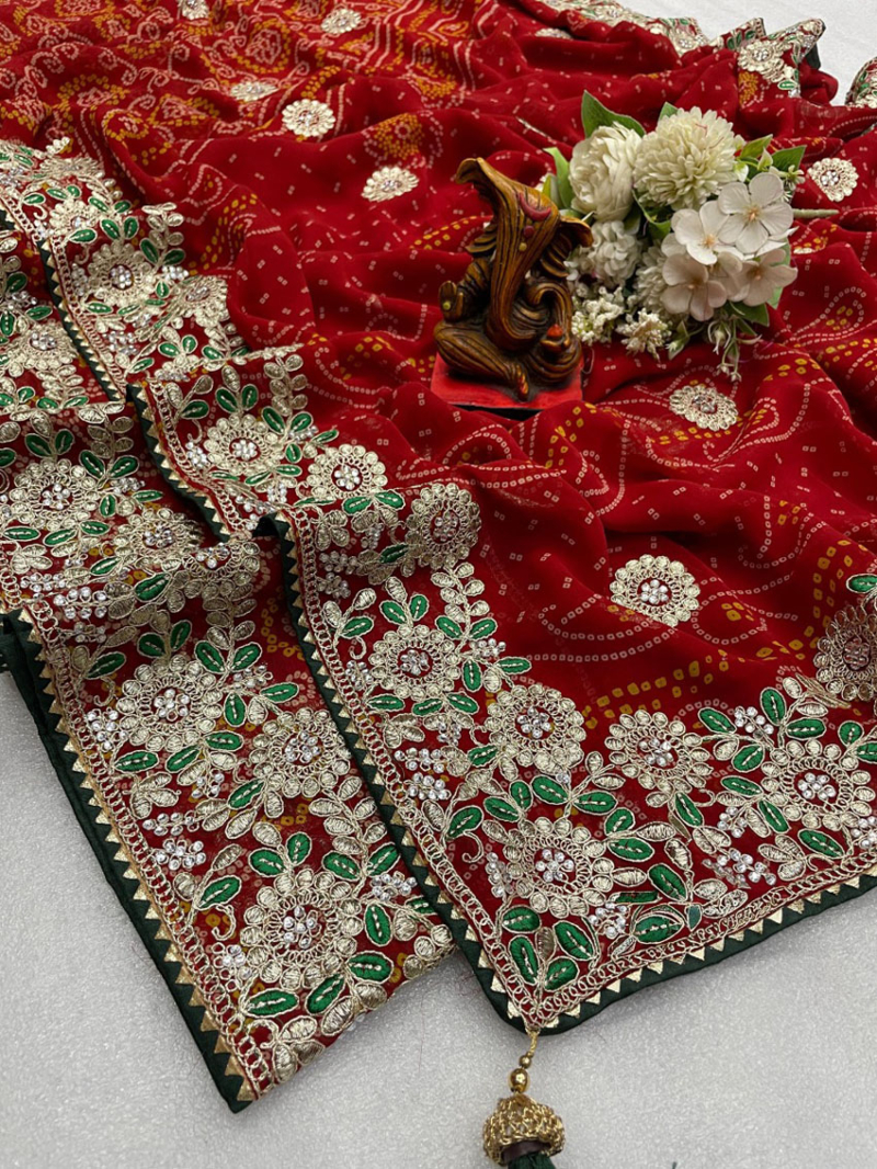 Elegant  Padding Georgette saree