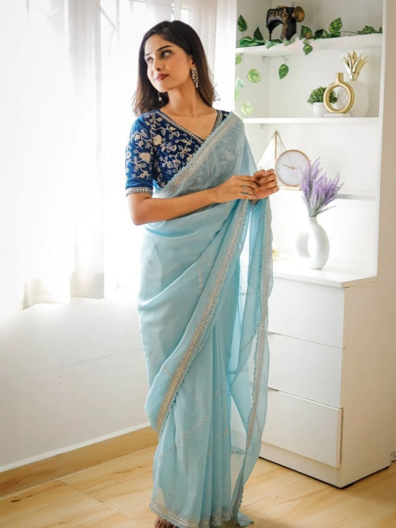 Pure Khadi Organza Saree