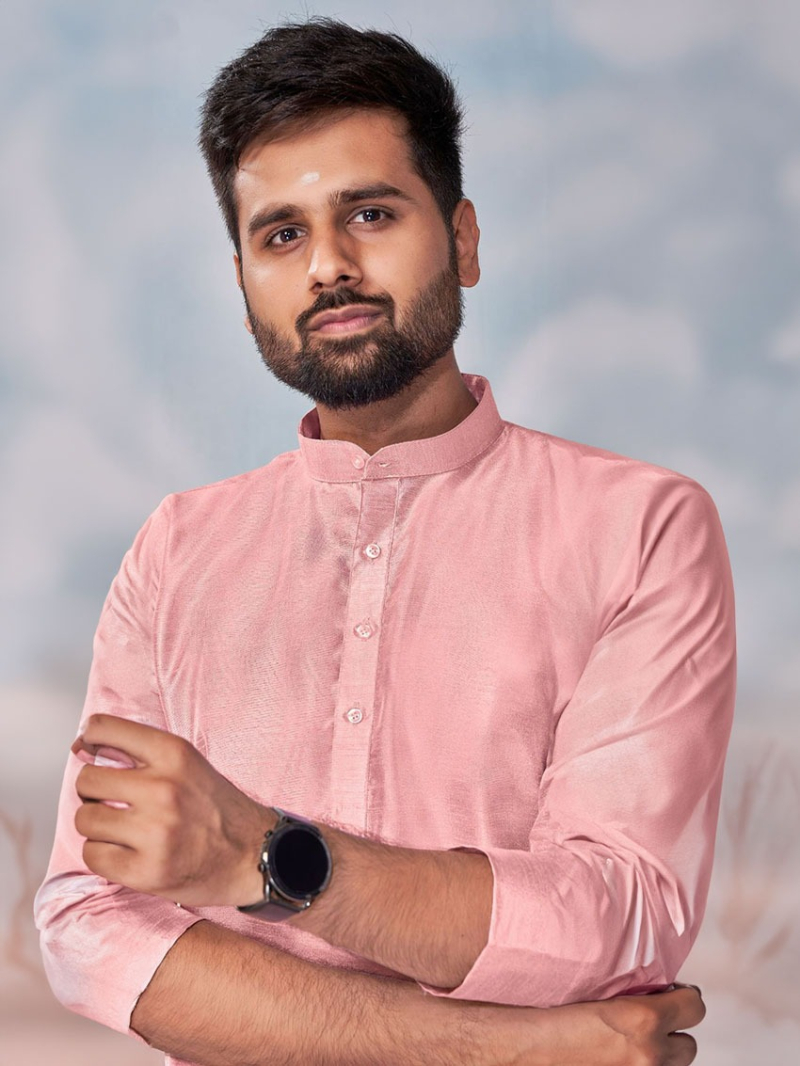 Traditional Ethnic Elegant Festive Banglori Silk Kurta Pant Set