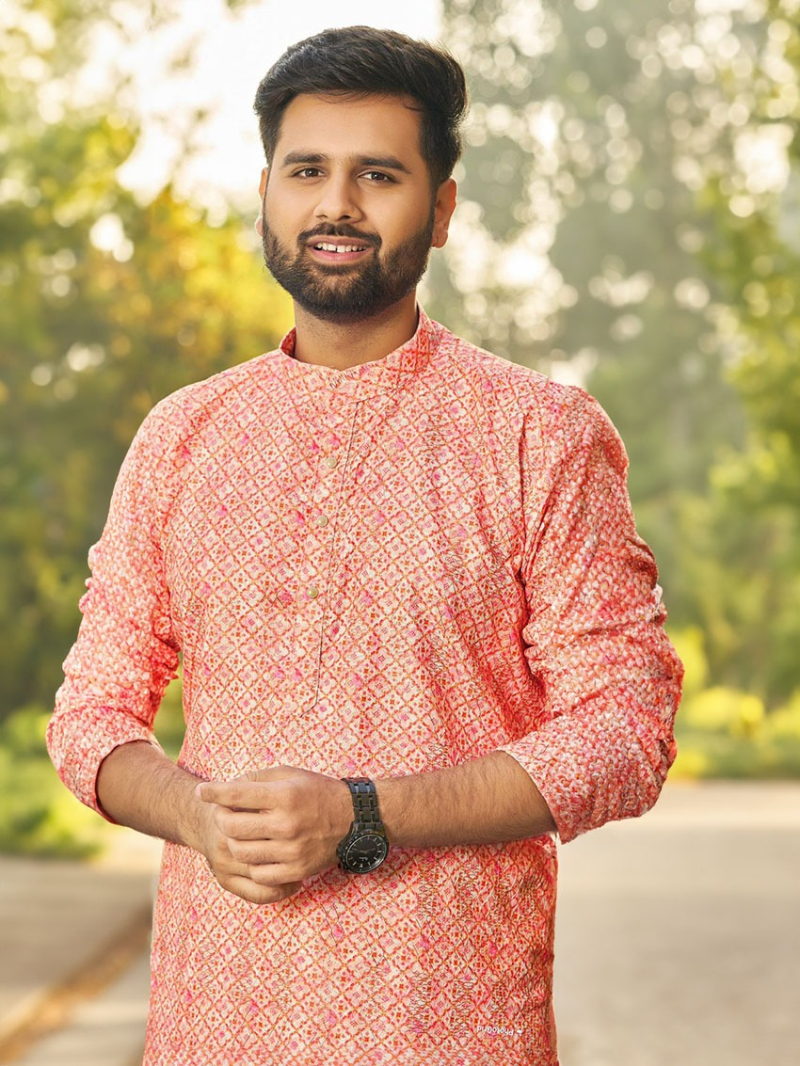 Traditional Festive Ethnic Elegant Rayon Kurta Pajama Set