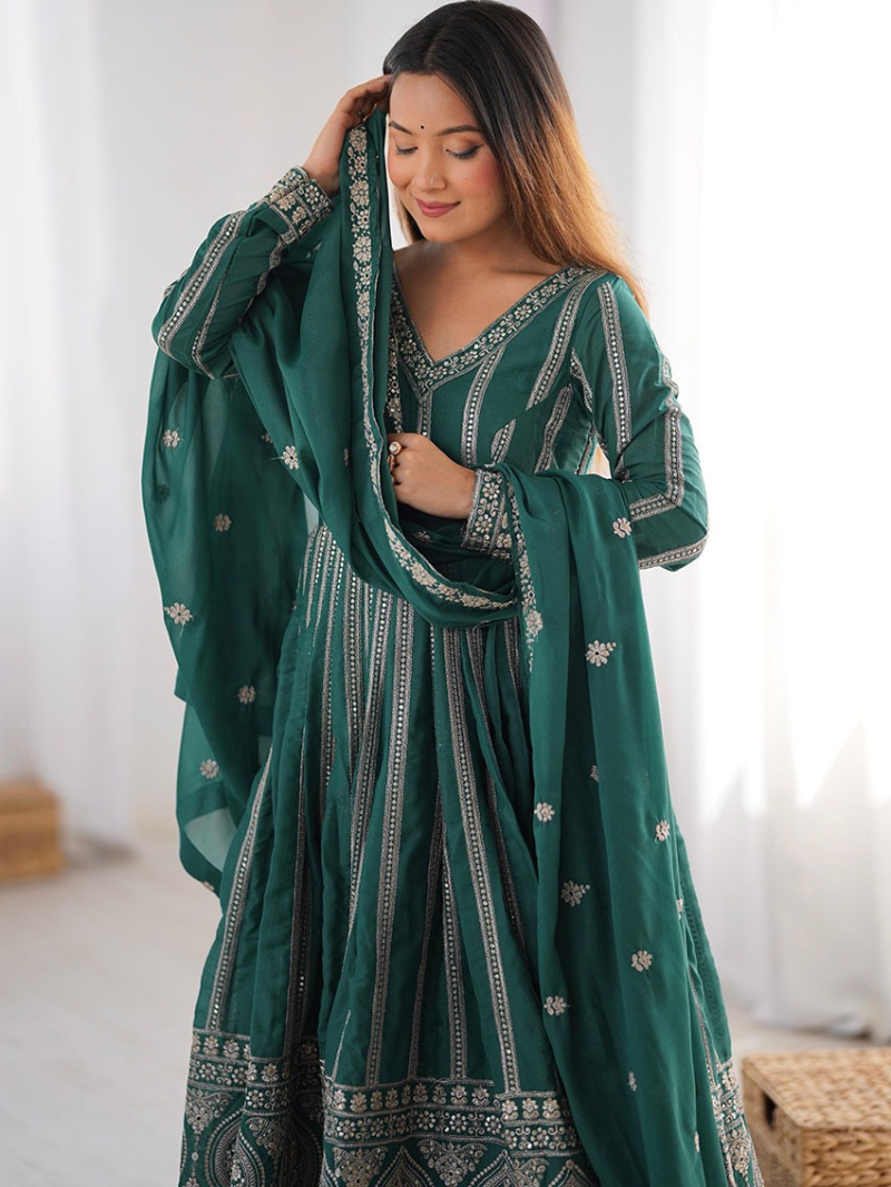 Elegant Ethnic Festive Georgette Anarkali Suit