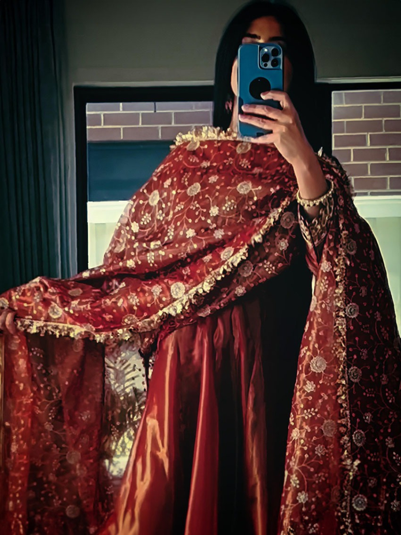 Ethnic Festival Traditional Royal Maroon Burberry Silk Anarkali Suit
