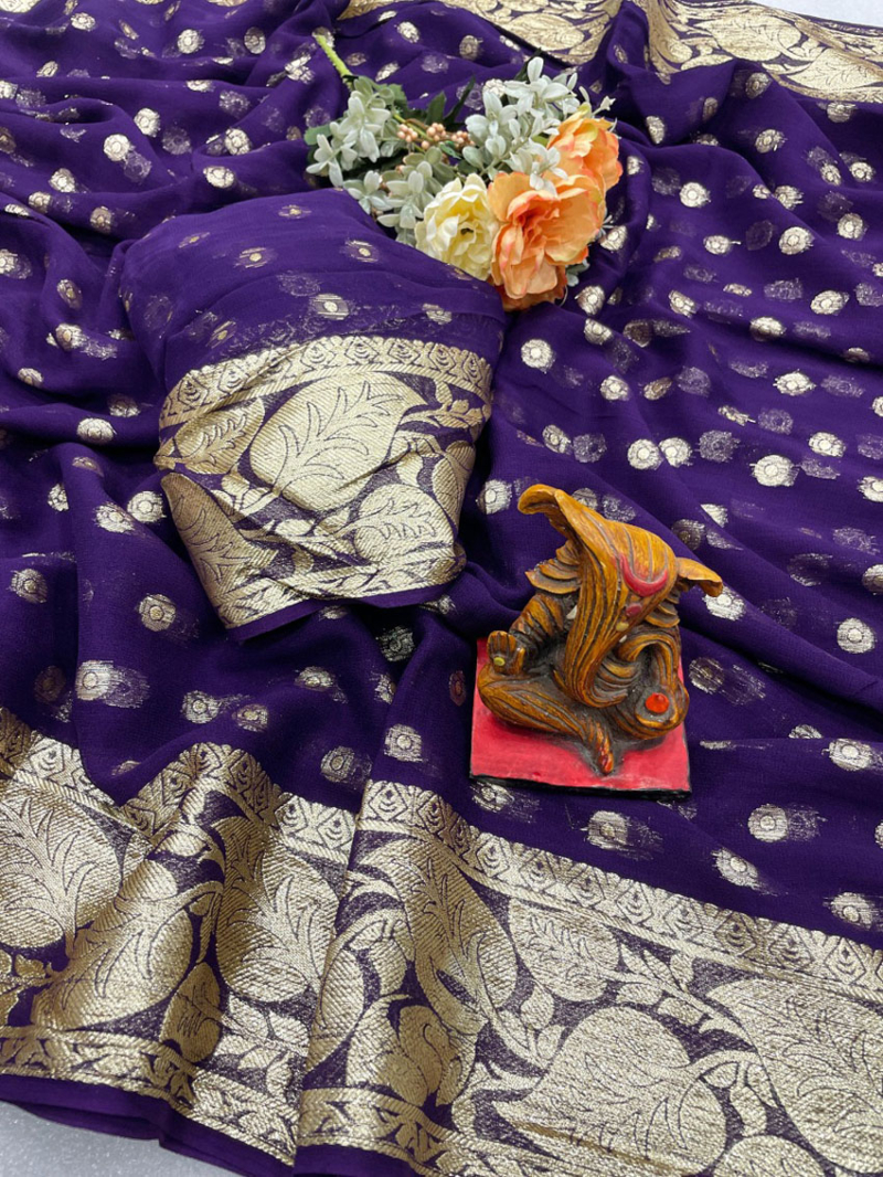 Pure Viscose Georgette Saree